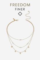 Topshop *freedom Finer Crystal And Disc Necklace