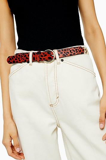 Topshop Leopard Print Link Belt