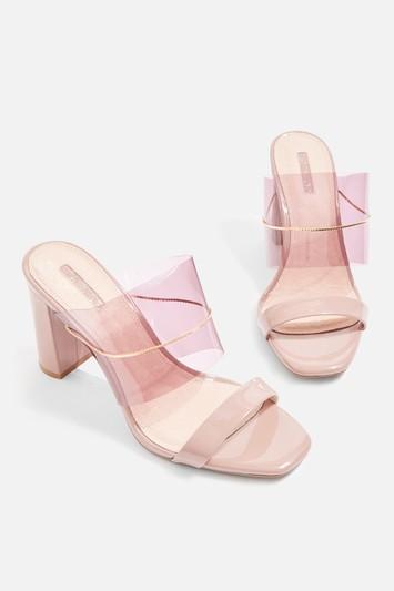 Topshop Raquel Chain Perspex Mule Sandals