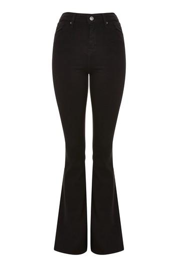Topshop Moto Black Flared Jamie Jeans