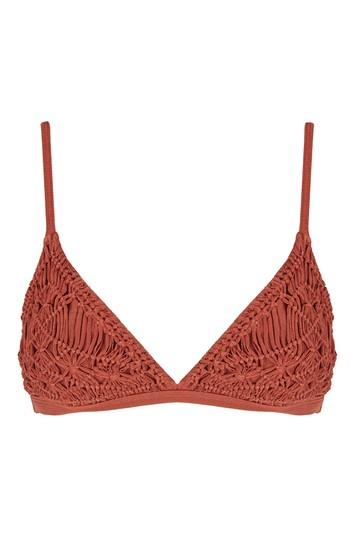 Topshop *eloisa Crochet Bikini Top By Flook