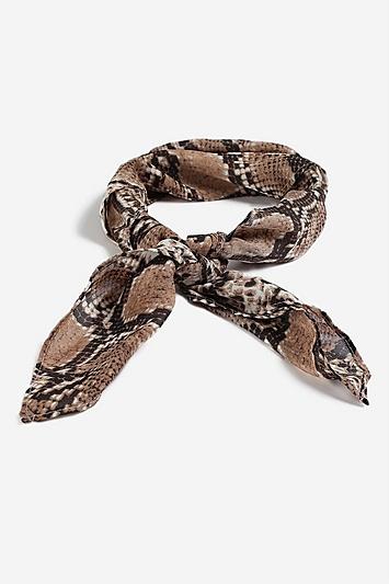 Topshop *snake Print Head Scarf