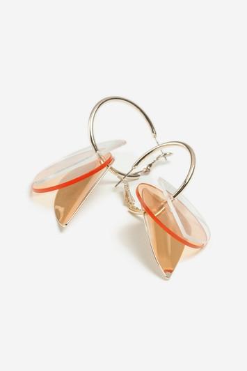 Topshop Perspex Drop Hoop Earrings