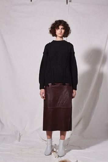 Topshop Plaited Cable Knit Jumper By Boutique