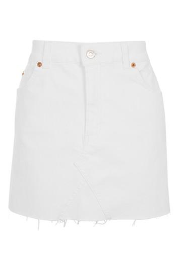 Topshop Moto Coated High Waisted Skirt