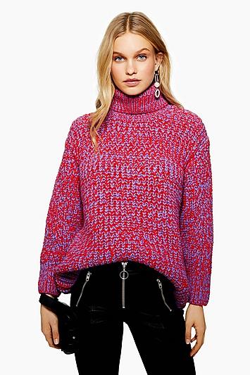 Topshop Twist Chunky Roll Neck Jumper
