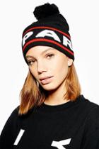 Topshop Knitted Logo Beanie By Ivy Park