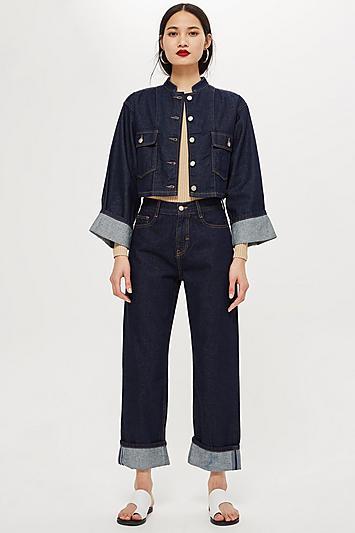Topshop *raw Denim Jeans By Boutique