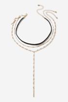Topshop Cross Velvet Multi-row Necklace