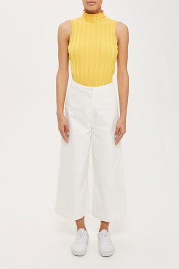 Topshop Popper Side Detail Jeans By Boutique