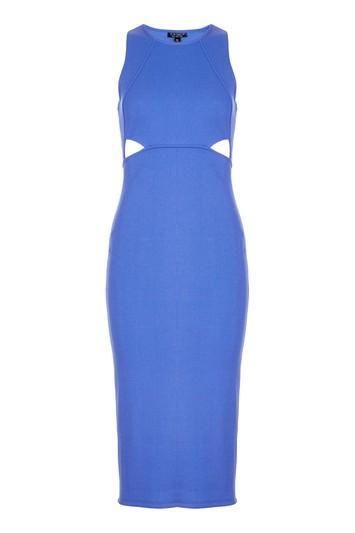 Topshop Cut Out Ribbed Bodycon Dress