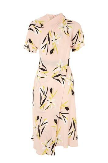 Topshop Tall Floral Origami Dress