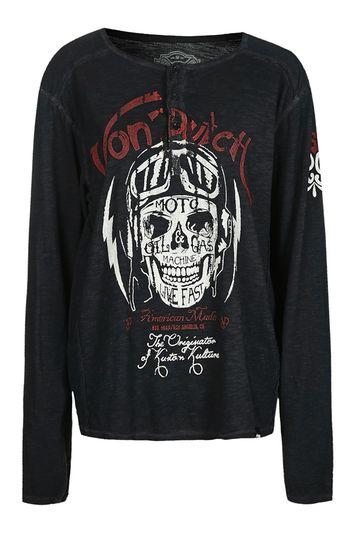 Topshop Live Fast Long-sleeve Tee By Von Dutch