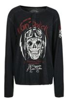 Topshop Live Fast Long-sleeve Tee By Von Dutch