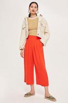 Topshop Cropped Wide Trousers