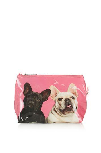 Topshop French Bull Dog Wash Bag