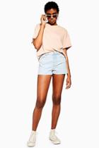 Topshop Petite Premium Bleach Mom Shorts