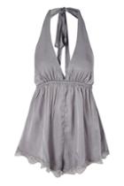 Topshop Silver Playsuit By Somedays Lovin'