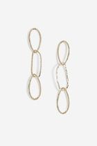 Topshop Textured Gold Link Earrings
