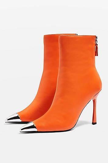 Topshop Hypnotise Leather Ankle Boots