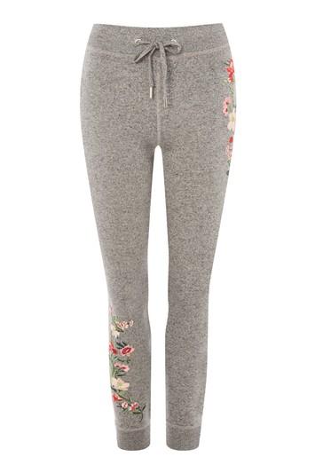 Topshop Floral Embroidered Joggers