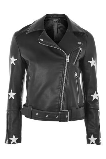 Topshop Soul Faux Leather Biker Jacket