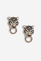 Topshop Leopard Head Door Knocker Earrings