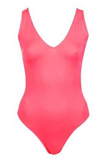 Topshop Plunge Front Swimsuit