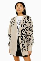Topshop Mixed Animal Knitted Cardigan