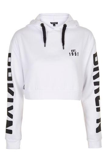 Topshop Petite Brooklyn Cropped Hoodie