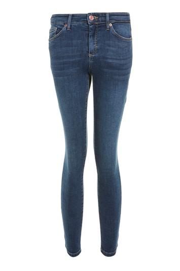 Topshop Petite Mid Blue Sidney Jeans