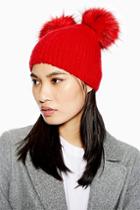 Topshop Beanie With Pom Pom