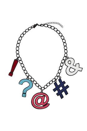 Topshop Bright Punctuation Collar Necklace
