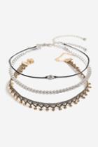 Topshop Chevron And Disc Choker Necklace Pack