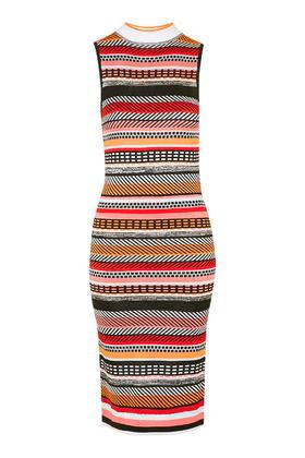Topshop Premium Brick Pattern Dress