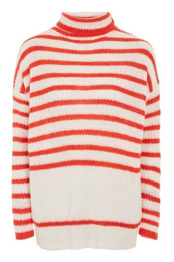 Topshop Striped Mohair Jumper