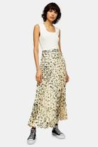 *printed Pleated Maxi Skirt By Topshop Boutique