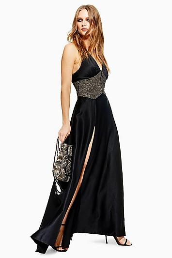 Topshop Crystal Maxi Dress