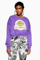 Unk X Topshop Lakers Patch Cropped Sweatshirt By Unk X Topshop