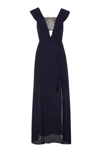 Topshop Tall Lace Trim Maxi Dress