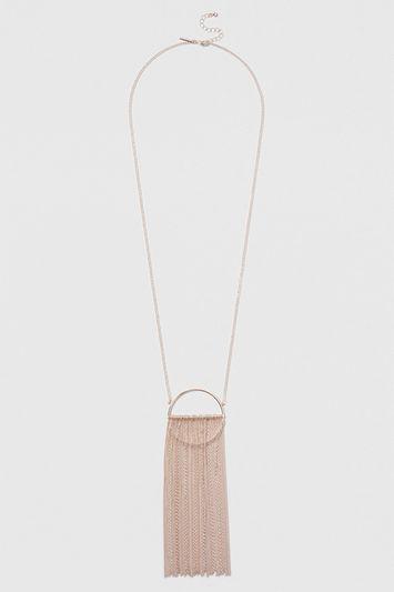 Topshop Clean Circle And Chain Pendant