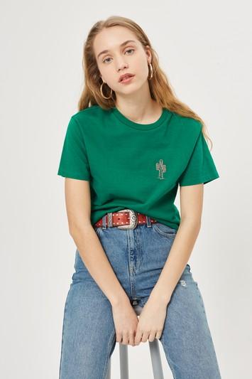 Topshop Petite Wanderlust Cactus T-shirt