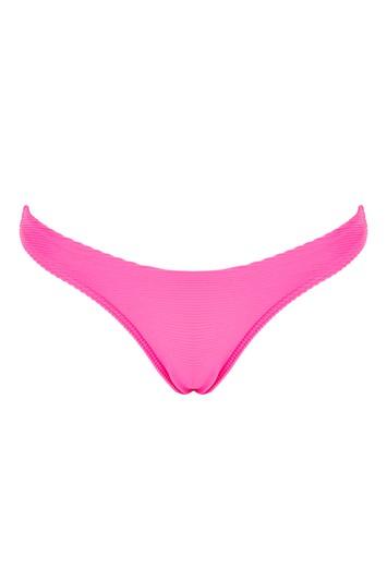 Topshop Ribbed High Leg Bikini Bottoms