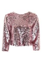Topshop Sequin Bow Back Top