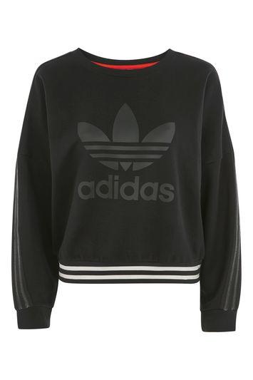 Topshop Mesh 3 Stripe Sweat By Adidas Originals