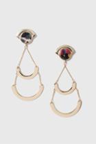 Topshop Perspex Curve Drop Bar Earring