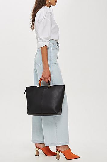 Topshop Sallie Tortoiseshell Handle Shoulder Bag