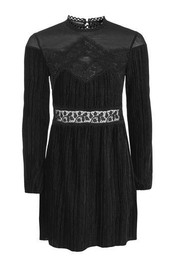 Topshop Velvet Plisse Smock Dress