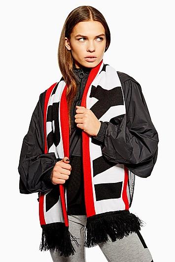 Topshop Flat Knitted Logo Scarf By Ivy Park
