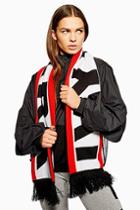 Topshop Flat Knitted Logo Scarf By Ivy Park